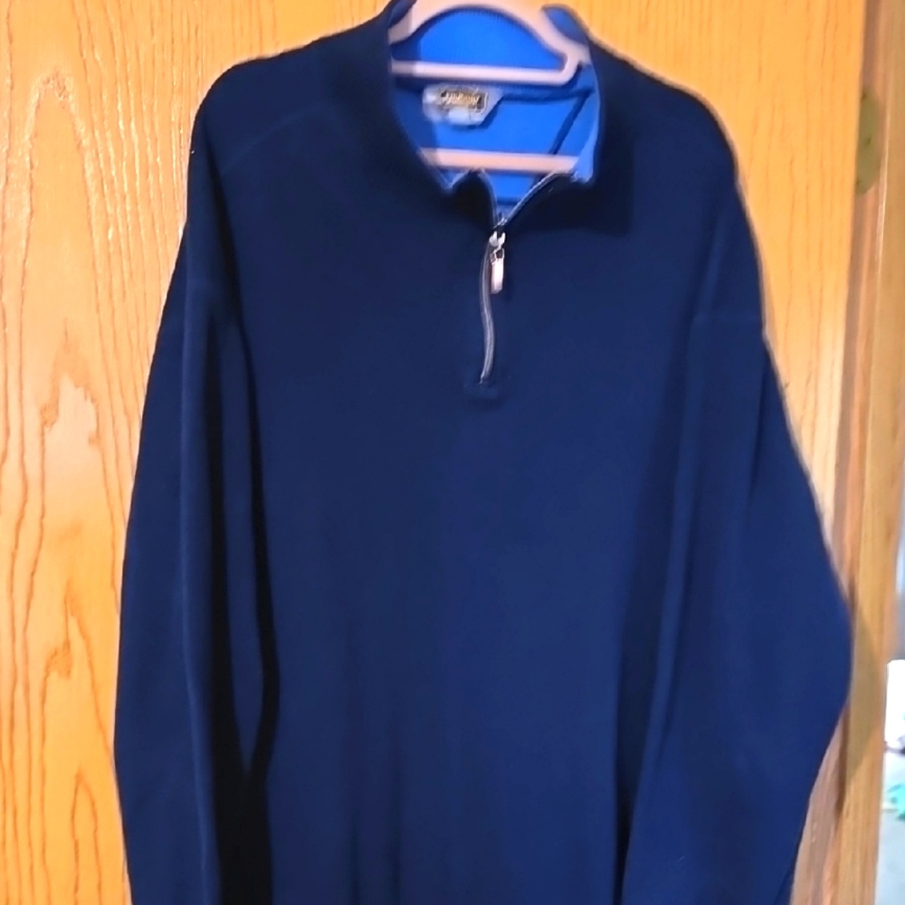 Men's Big & Tall Navy Pullover Sweater